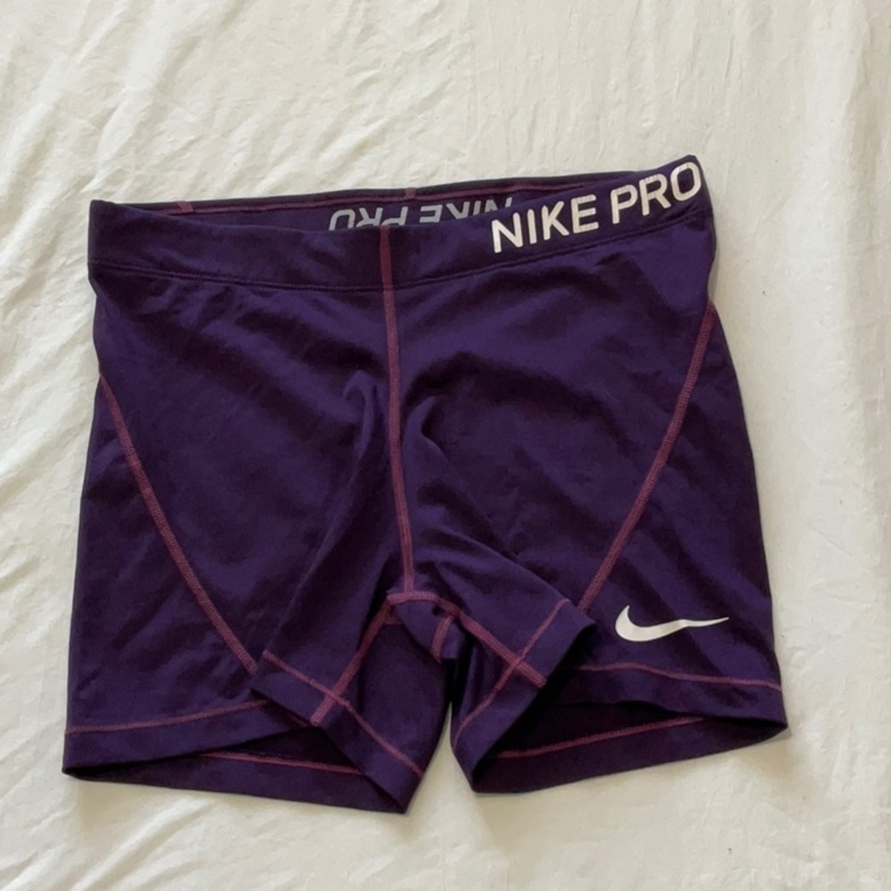 Nike Pro Purple Athletic Spandex Shorts